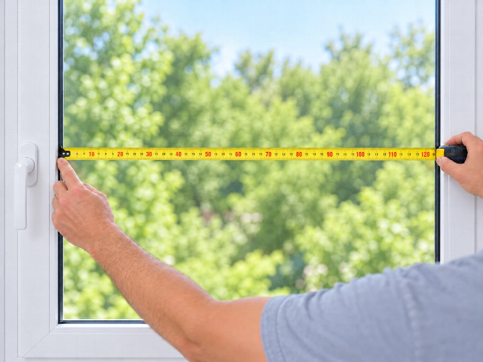 Breite der Glasscheibe zwischen den inneren Glaskanten messen
