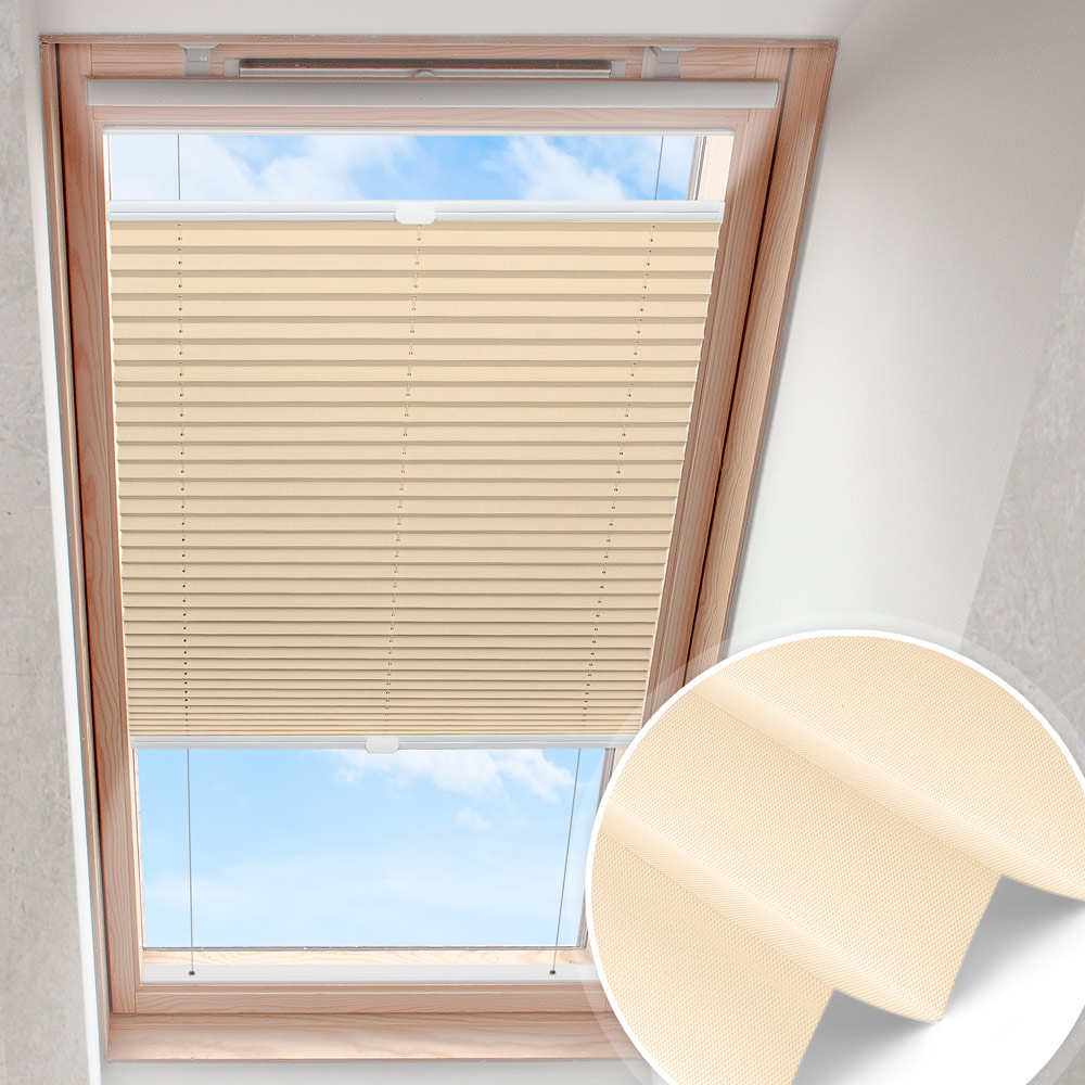Dachfensterplissee Softbeige | perlmutt