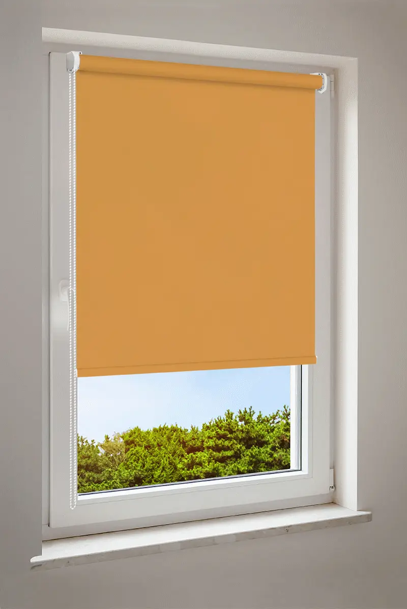 Rollo Gelborange | halbtransparent