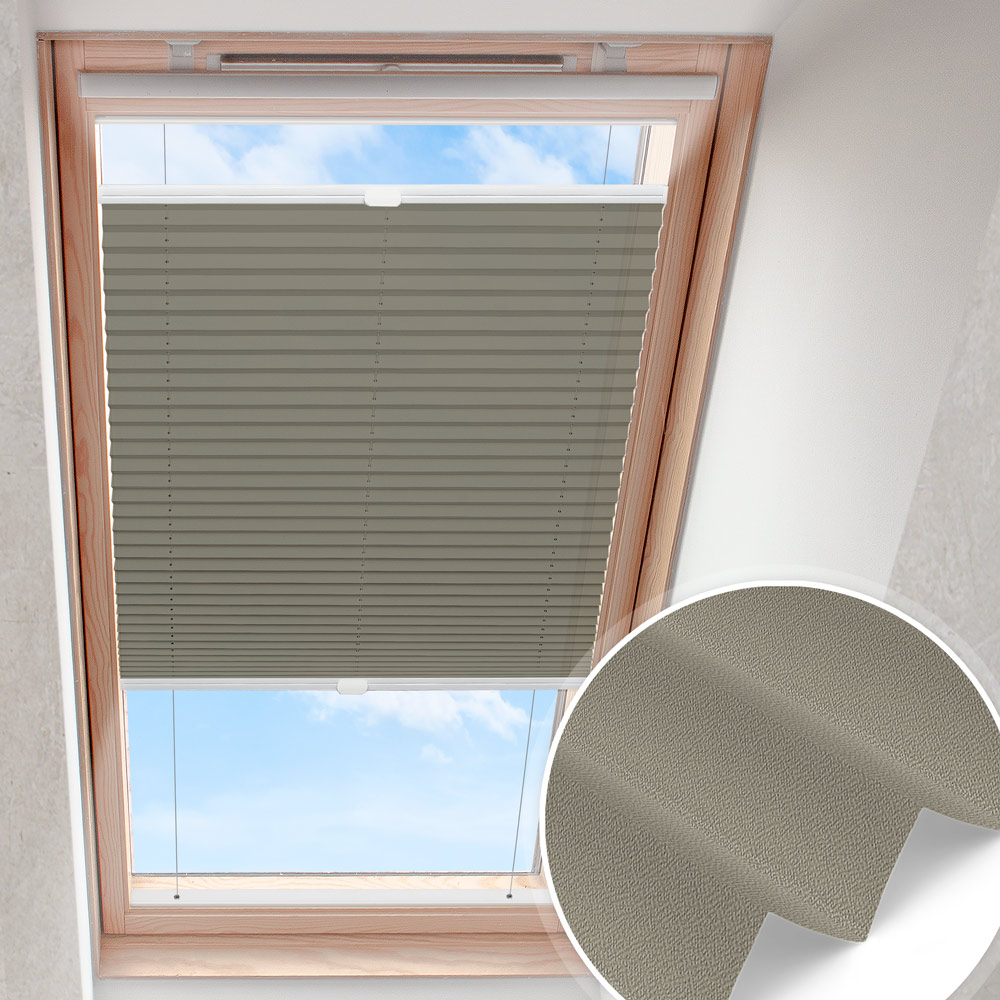 Dachfensterplissee Grau | perlmutt