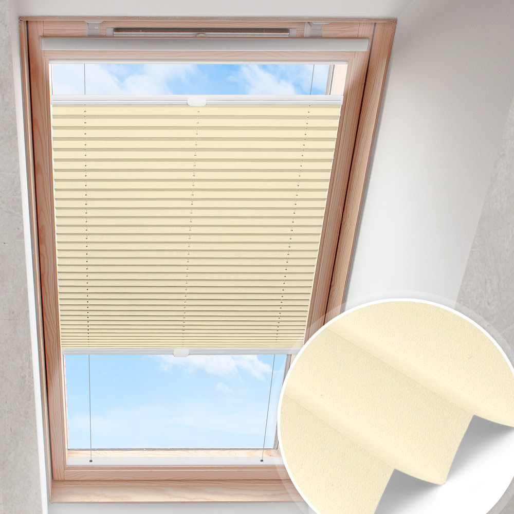 Dachfensterplissee Hellbeige | perlmutt